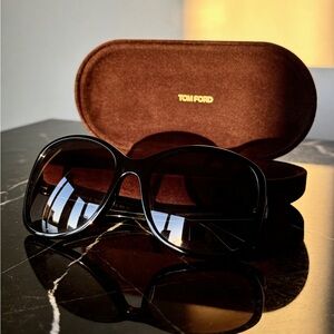 Tom Ford Sheila Sunglasses (TF186) - Black/Gold